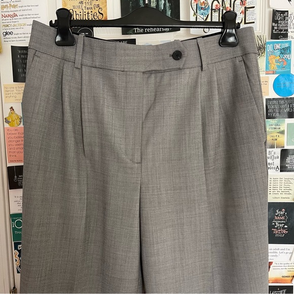 Massimo Dutti Fil-À-Fil Grey Darted Suit Trousers - Picture 7 of 15